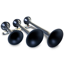 Load image into Gallery viewer, Kleinn Automotive Air Horns 130-1 Black Triple Horn