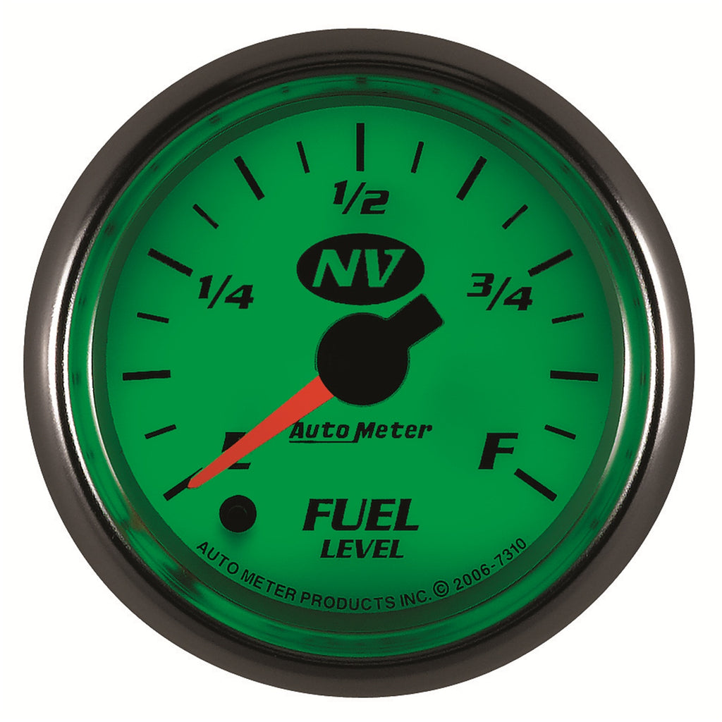 AutoMeter 7310 GAUGE, FUEL LEVEL, 2 1/16", 0-280O PROGRAMMABLE, NV