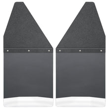 Load image into Gallery viewer, 7316-Chevroletdodge-Kick-Back-Mud-Flaps-Front-12In-Wide-Black-Top-And-Stainl