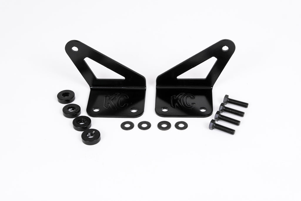 KC HiLiTES 7324 KC Bracket Mount Set 30in Hood - 2007-2018 Jeep Wrangler JK 2/4-Door for Select Jeep Wrangler, Jeep Wrangler JK