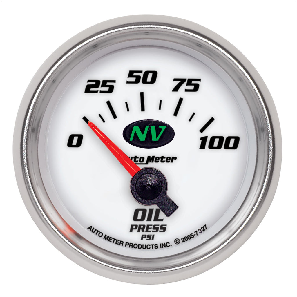 AutoMeter 7327 GAUGE, OIL PRESSURE, 2 1/16", 100PSI, ELECTRIC, NV