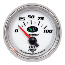 Load image into Gallery viewer, AutoMeter 7327 GAUGE, OIL PRESSURE, 2 1/16", 100PSI, ELECTRIC, NV