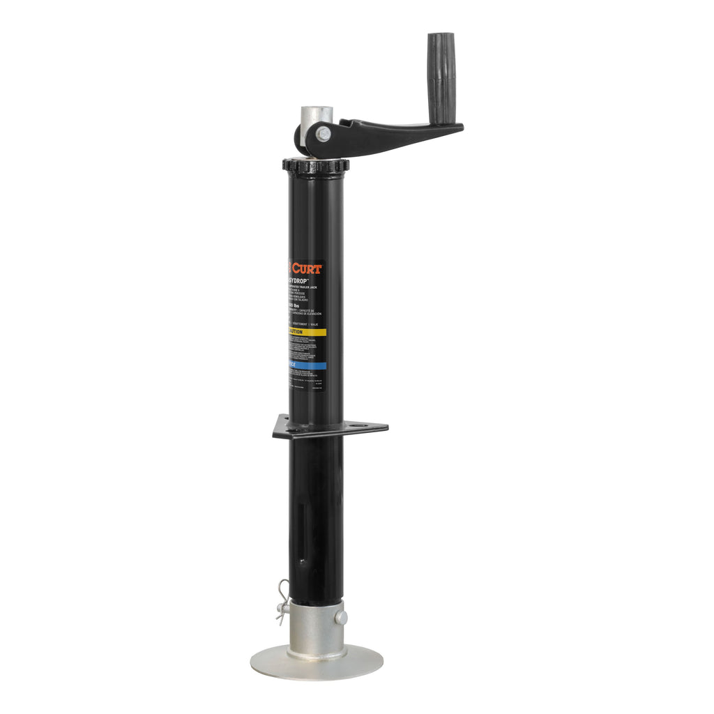CURT 733926 Lippert Quick Drop Drill-Operated Tongue Jack, 2,000 lbs, 14" Travel