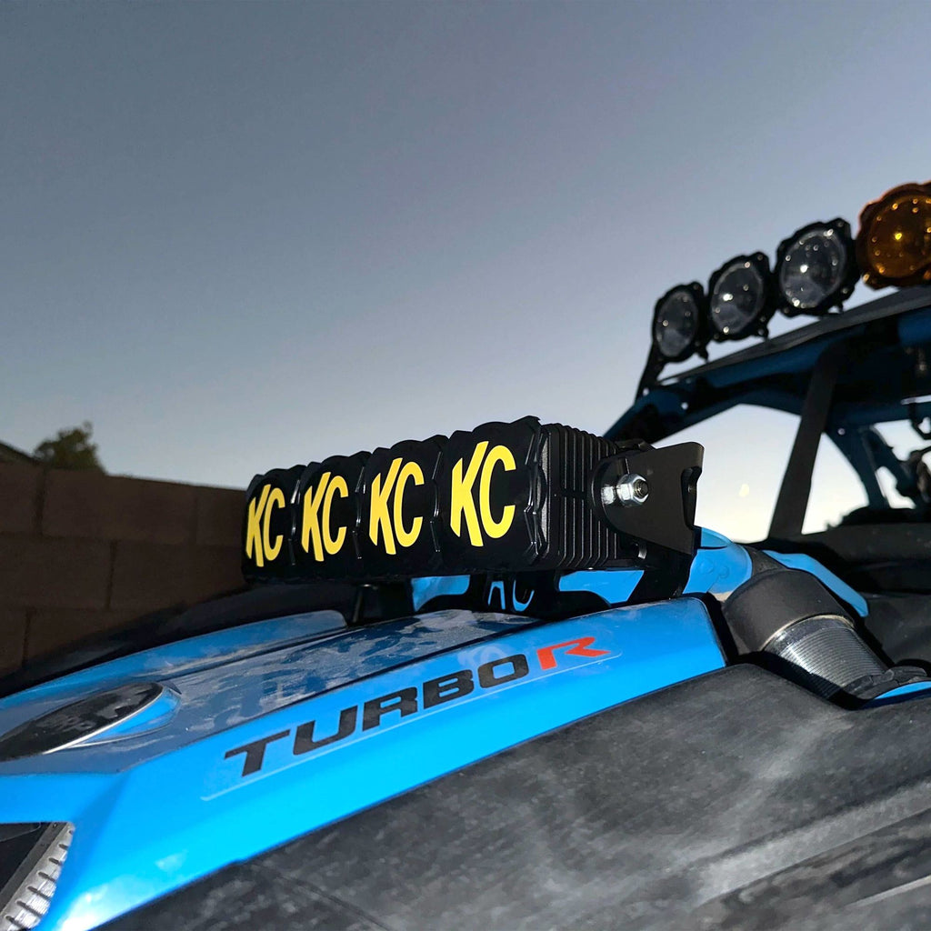 KC HiLiTES 73441 FLEX ERA 10" LED Light Bar Mount - Shock Tower - 2017-2024 Can-Am Maverick X3 for Select Can-Am Maverick X3 900 HO, Can-Am Maverick X3 DS Turbo, Can-Am Maverick X3 DS Turbo R, Can-Am Maverick X3 DS Turbo RR, Can-Am Maverick X3 Max DS