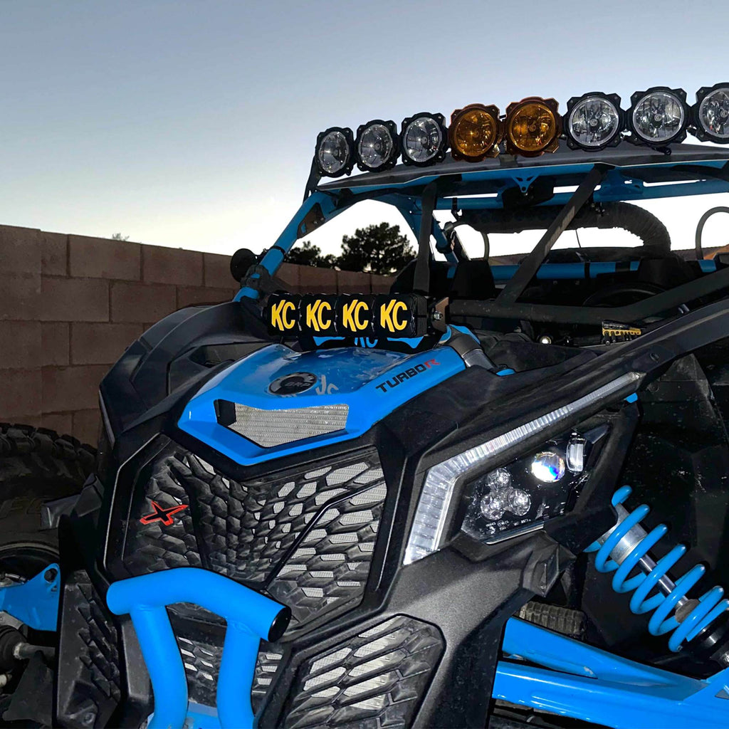 KC HiLiTES 73441 FLEX ERA 10" LED Light Bar Mount - Shock Tower - 2017-2024 Can-Am Maverick X3 for Select Can-Am Maverick X3 900 HO, Can-Am Maverick X3 DS Turbo, Can-Am Maverick X3 DS Turbo R, Can-Am Maverick X3 DS Turbo RR, Can-Am Maverick X3 Max DS