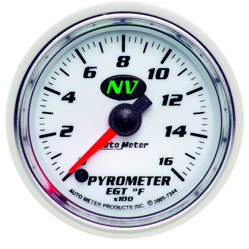 AutoMeter 7344 GAUGE, PYROMETER (EGT), 2 1/16", 1600?F, DIGITAL STEPPER MOTOR, NV
