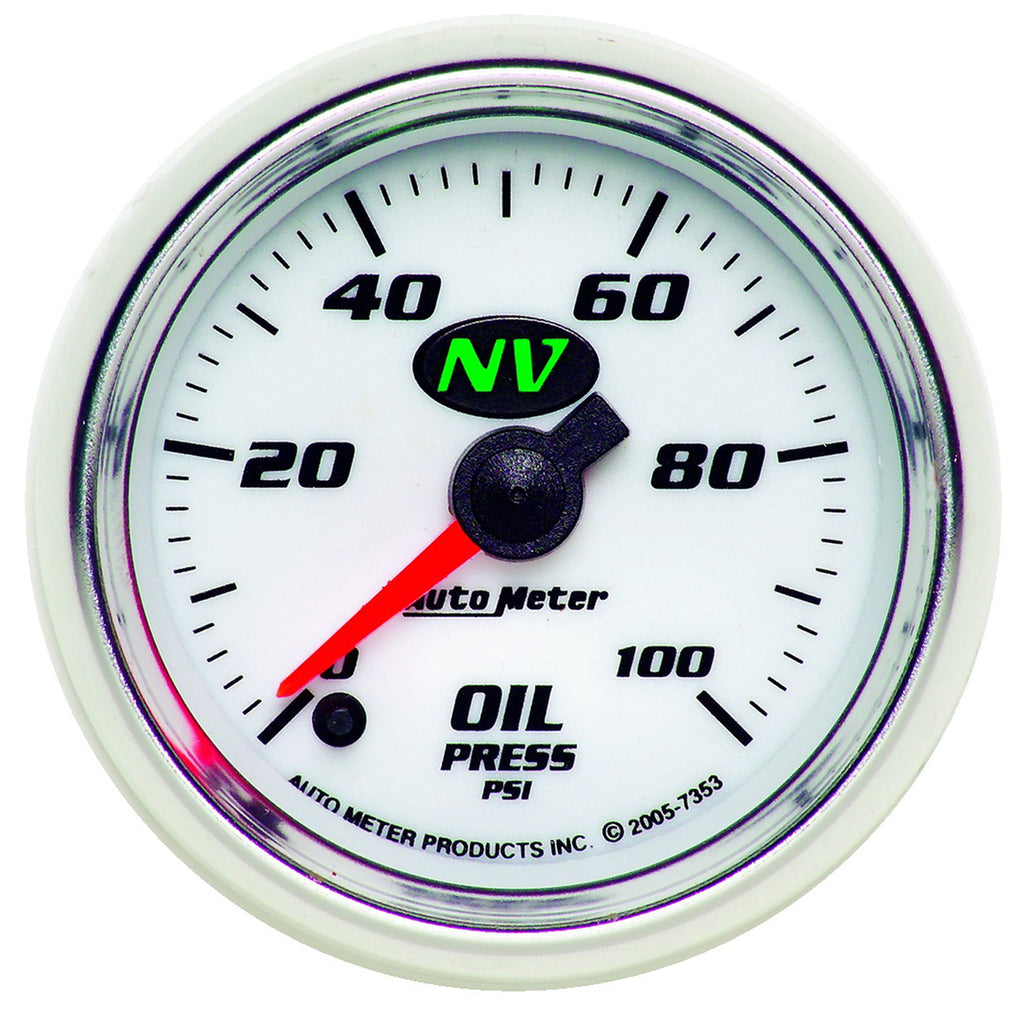 AutoMeter 7353 GAUGE, OIL PRESSURE, 2 1/16", 100PSI, DIGITAL STEPPER MOTOR, NV