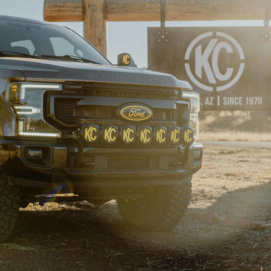 KC HiLiTES 7356 Light Bar Mount - Front Bumper - 2017-2024 Ford Super Duty for Select Ford F-250 Super Duty, Ford F-350 Super Duty, Ford F-450 Super Duty, Ford F-550 Super Duty