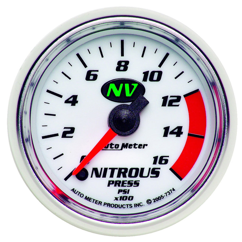 AutoMeter 7374 GAUGE, NITROUS PRESSURE, 2 1/16", 1600PSI, DIGITAL STEPPER MOTOR, NV