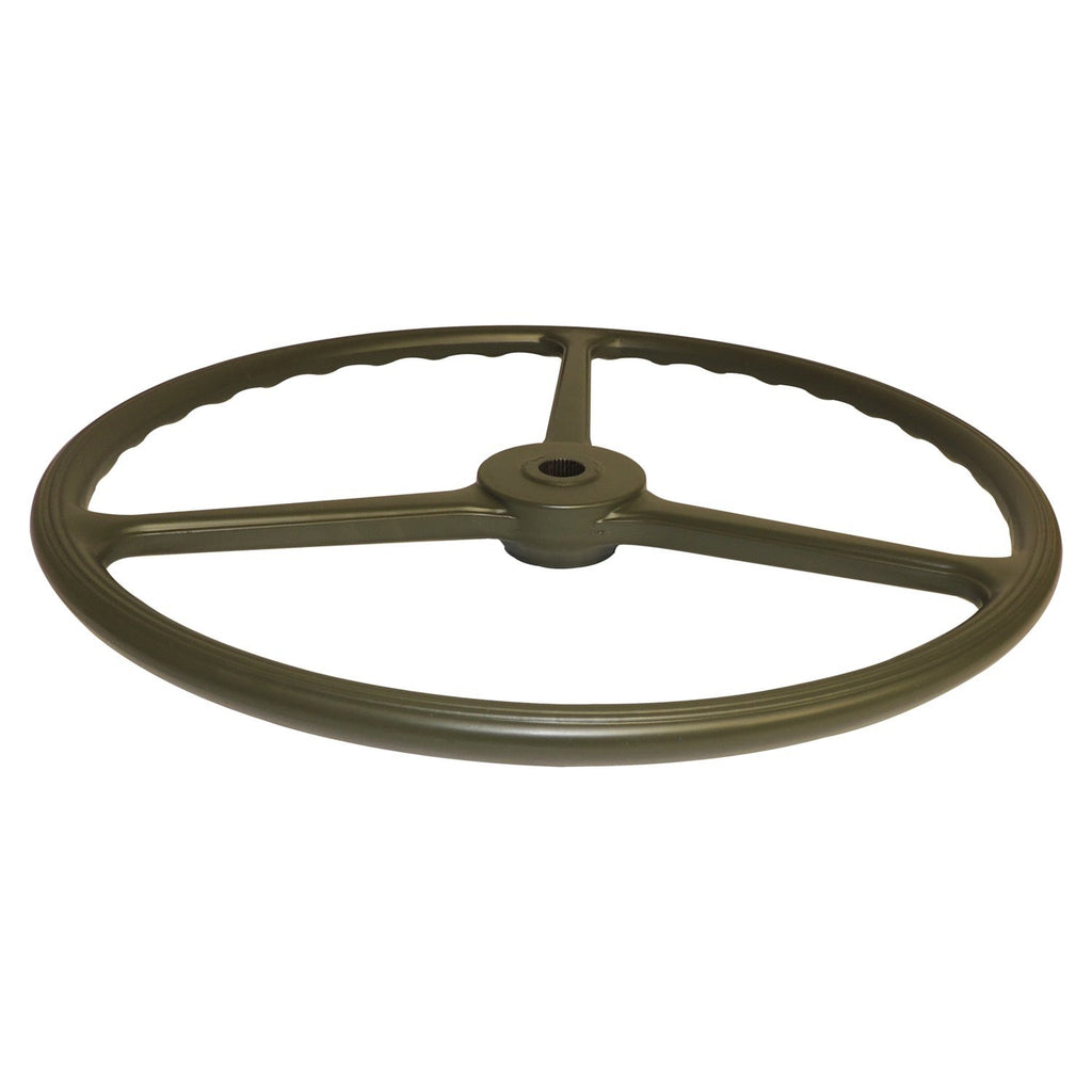 Crown Automotive Jeep Replacement 7375336 Olive Drab Steering Wheel for Jeep / Willys 1941-1945 MB, 17" Diameter, 3 Spokes for Select Willys MB