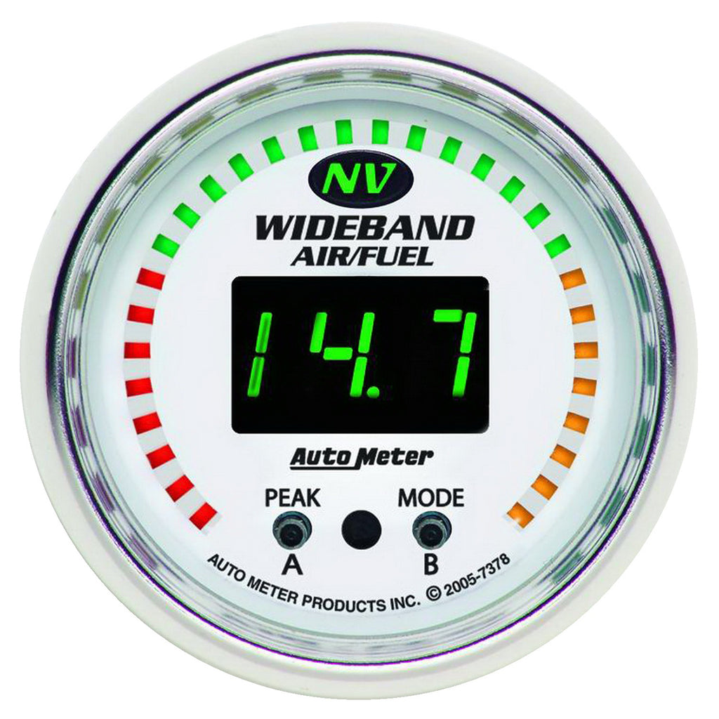 AutoMeter 7378 GAUGE, AIR/FUEL RATIO-PRO, 2 1/16", 10:1-20:1, DIGITAL W/ PEAK & WARN, NV
