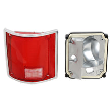 Load image into Gallery viewer, 7387-C10-Tail-Lamp-Lens--Housing-W-Chrome-Trim-Lh-Red-Lens-W-Clear-Reverse