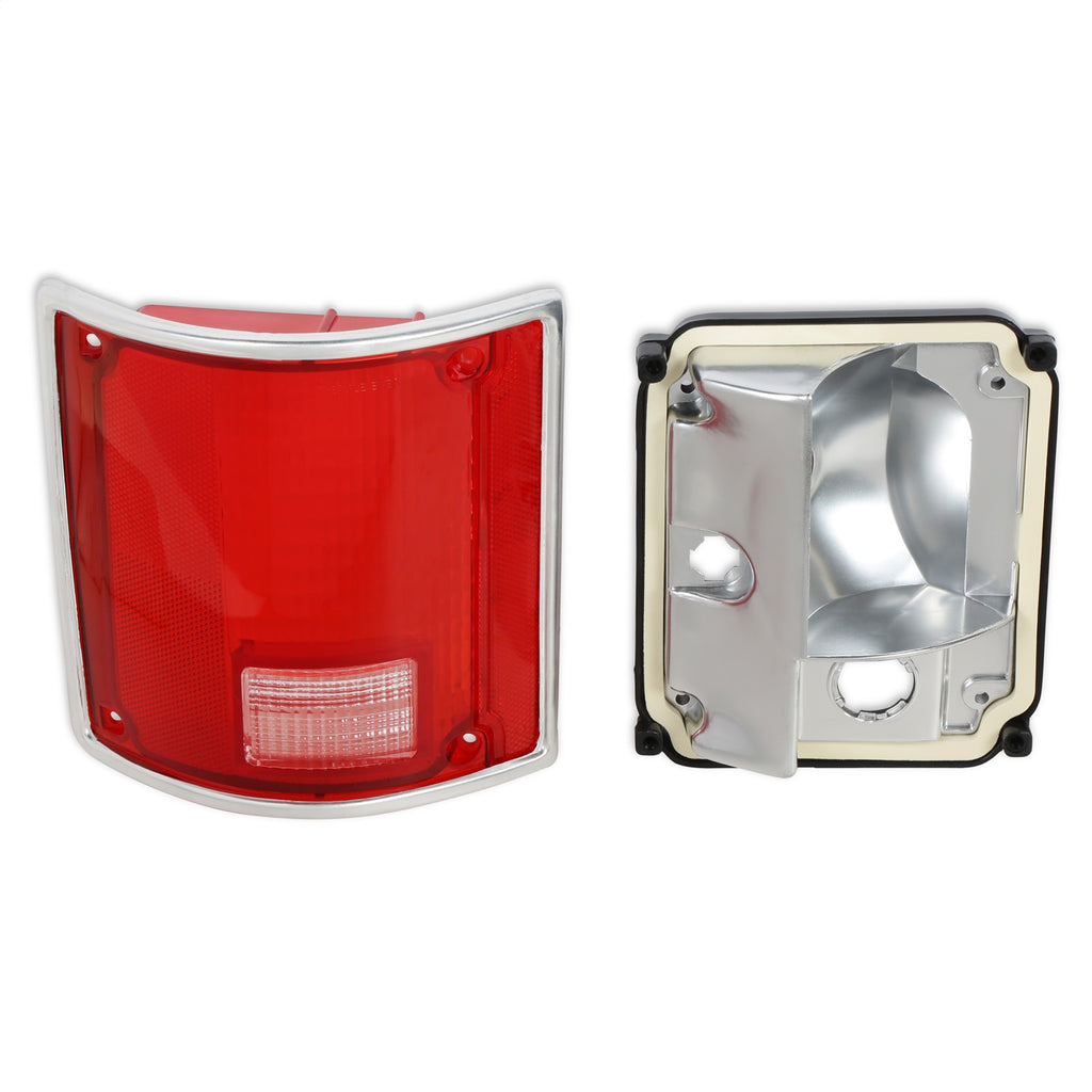 7387-C10-Tail-Lamp-Lens--Housing-W-Chrome-Trim-Lh-Red-Lens-W-Clear-Reverse