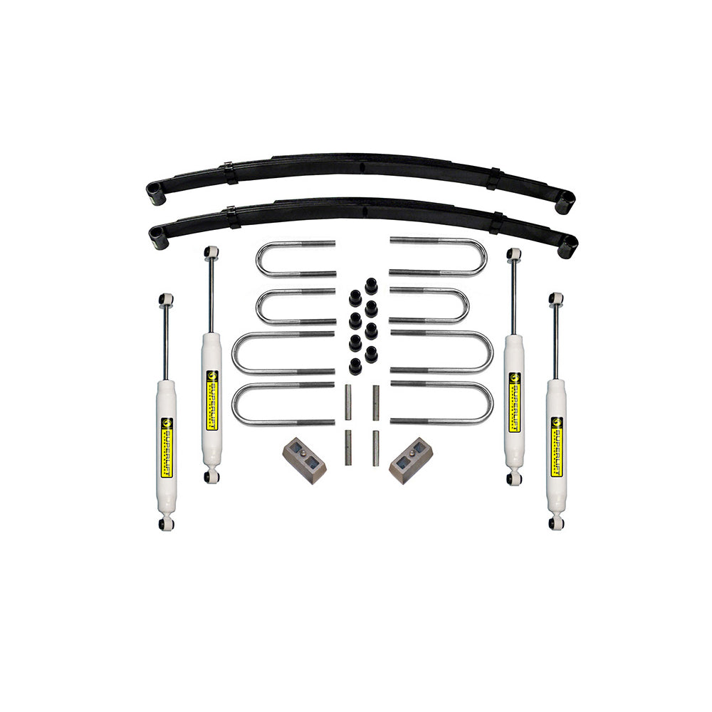 7391-34-Ton-Pickup-4Wd-2.5In-Lift-Kit-Rear-Block-Kit-WSuperlift-Shocks