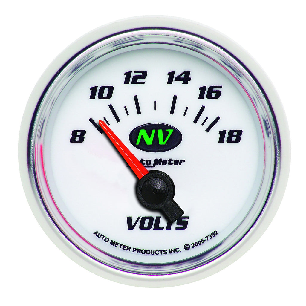 AutoMeter 7392 GAUGE, VOLTMETER, 2 1/16", 18V, ELECTRIC, NV