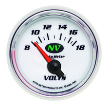 Load image into Gallery viewer, AutoMeter 7392 GAUGE, VOLTMETER, 2 1/16", 18V, ELECTRIC, NV