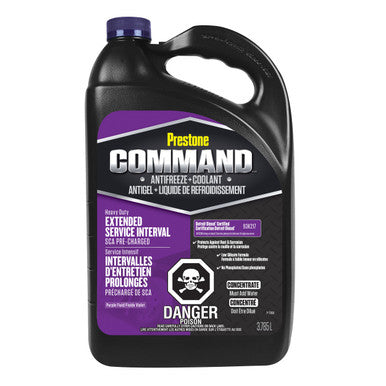 Prestone 74005 Command ESI Precharged Antifreeze+Coolant, Purple, 1 Gal - Concentrate