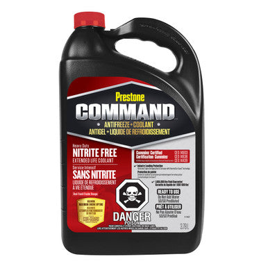 Prestone 74050 Command Cor-Guard NF-NOAT ELC Antifreeze+Coolant, Red, 1Gal- RTU 50/50