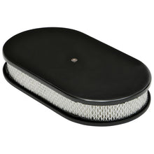 Load image into Gallery viewer, 8-38-X-15-In.-Oval-Aluminum-Air-Cleaner-Set;-Plain--Black-Finish