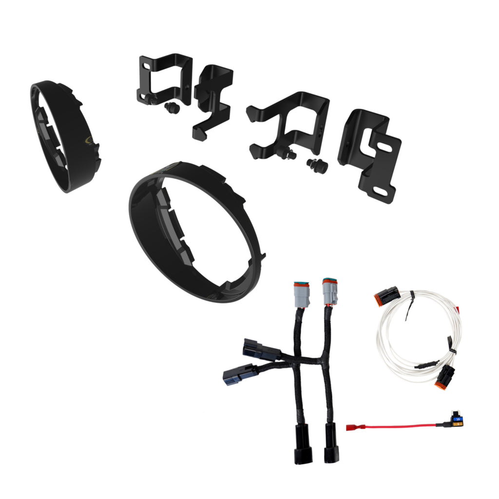 KC HiLiTES 7471 FLEX ERA 3 - Fog Pocket - Brackets Bezels - Round - Toyota for Select Toyota 4Runner, Toyota Tacoma, Toyota Tundra