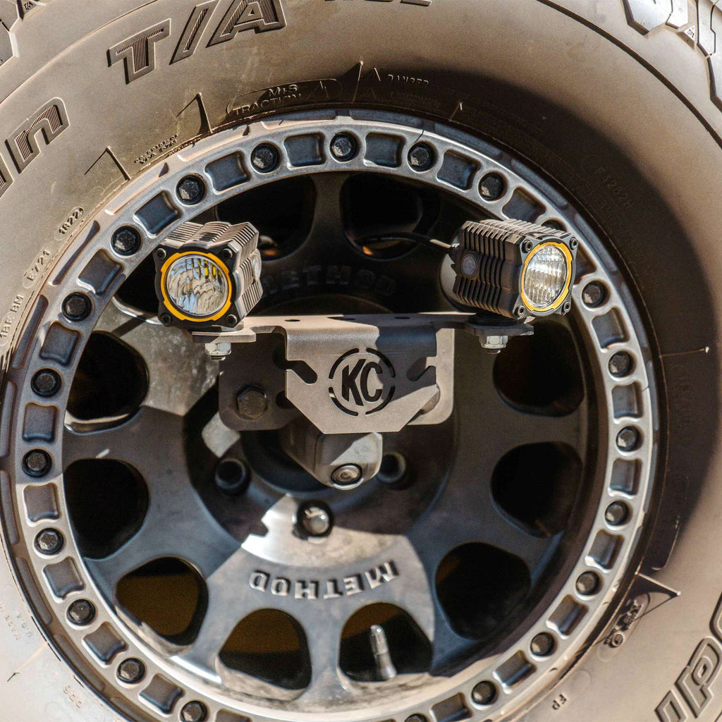 KC HiLiTES 7477 Mount - Spare Tire Carrier (M12x1.5 Lug Nuts) - 2021+ Ford Bronco for Select Ford Bronco