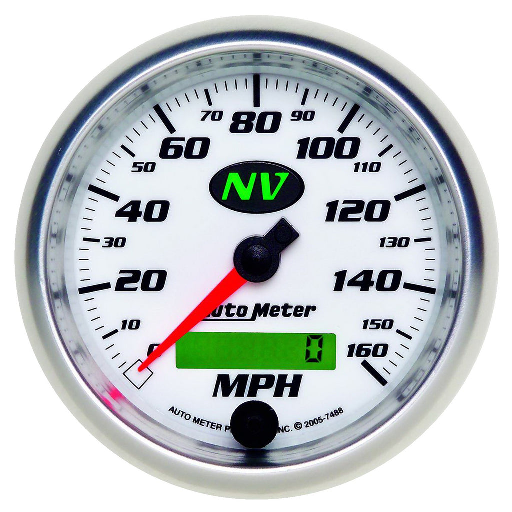AutoMeter 7488 GAUGE, SPEEDOMETER, 3 3/8", 160MPH, ELEC. PROGRAMMABLE, NV
