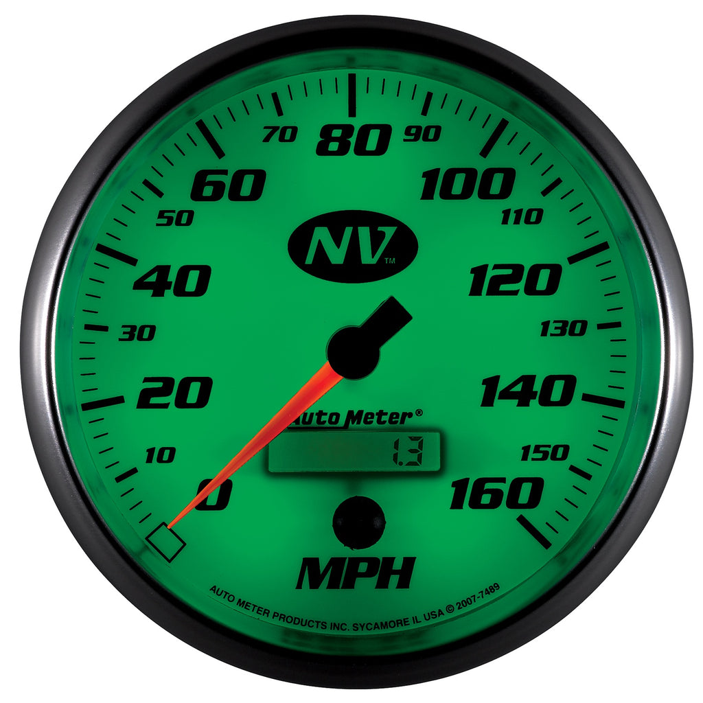 AutoMeter 7489 GAUGE, SPEEDOMETER, 5", 160MPH, ELEC. PROGRAMMABLE, NV