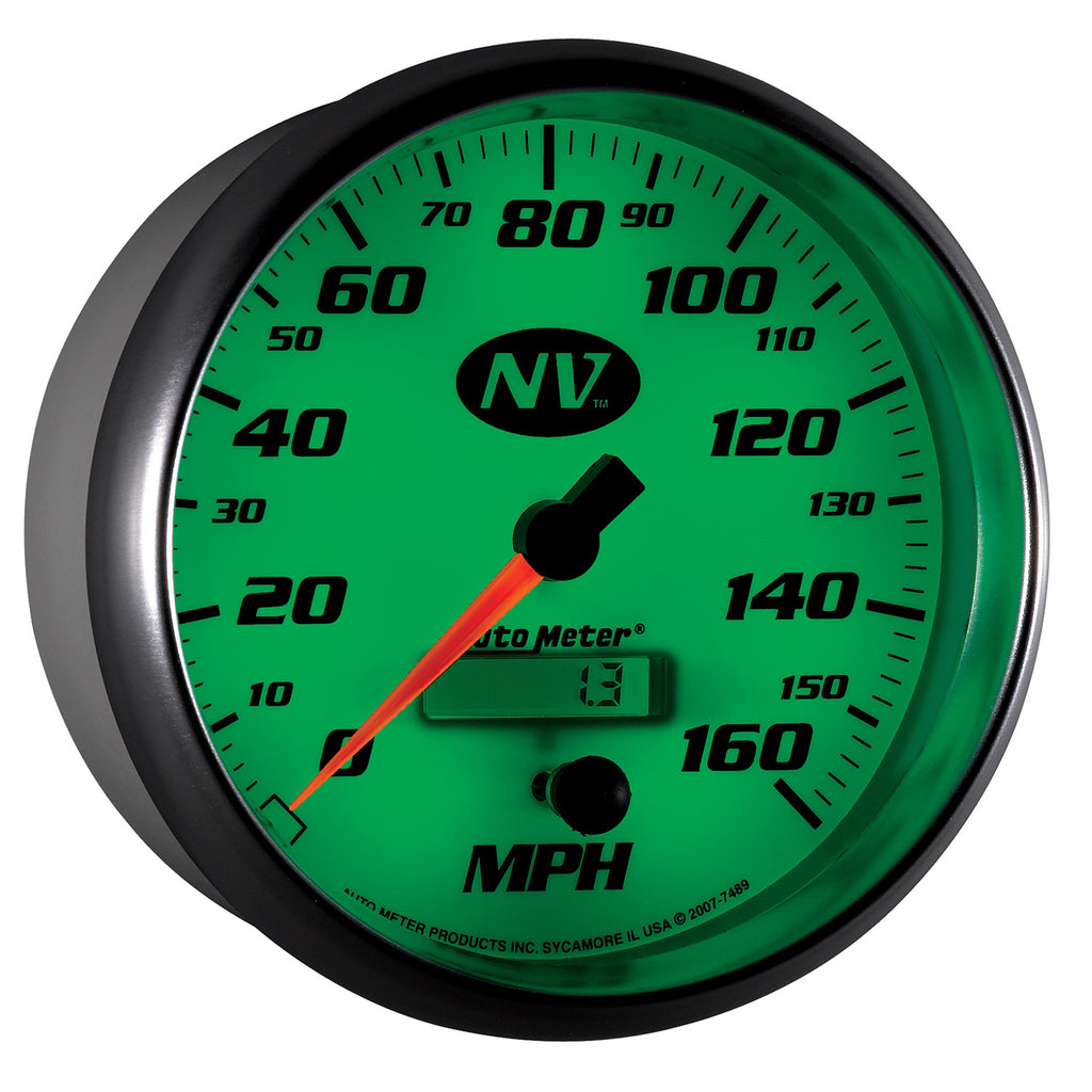 AutoMeter 7489 GAUGE, SPEEDOMETER, 5", 160MPH, ELEC. PROGRAMMABLE, NV