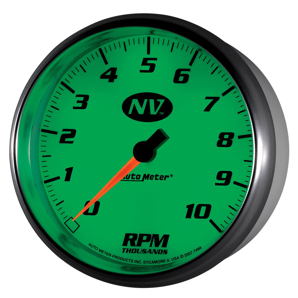 AutoMeter 7498 GAUGE, TACHOMETER, 5", 10K RPM, IN-DASH, NV