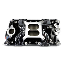 Load image into Gallery viewer, Edelbrock 7501-BP Performer RPM Small Block Chevy AIR-Gap Intake Manifold, Black Plasma finish