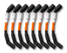 Load image into Gallery viewer, Kooks Custom Headers 750203 11mm Spark Plug Wires (8 pc. Set). Orange with Black Boots. LSX Car for Select Cadillac CTS, Chevrolet Camaro, Chevrolet Caprice, Chevrolet Corvette, Chevrolet SS, Pontiac Firebird, Pontiac G8, Pontiac GTO