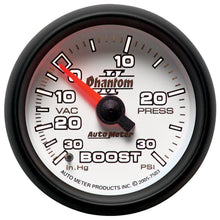 Load image into Gallery viewer, AutoMeter 7503 GAUGE, VAC/BOOST, 2 1/16", 30INHG-30PSI, MECHANICAL, PHANTOM II