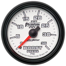 Load image into Gallery viewer, AutoMeter 7504 GAUGE, BOOST, 2 1/16", 35PSI, MECHANICAL, PHANTOM II