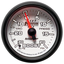 Load image into Gallery viewer, AutoMeter 7507 GAUGE, VAC/BOOST, 2 1/16", 30INHG-20PSI, MECHANICAL, PHANTOM II