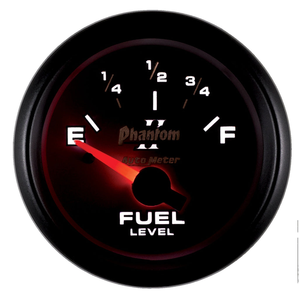 AutoMeter 7513 GAUGE, FUEL LEVEL, 2 1/16", 0OE TO 90OF, ELEC, PHANTOM II