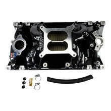 Load image into Gallery viewer, Edelbrock 7516-BP Edelbrock RPM Air-Gap Manifold for Small-Block Chevy Vortec, Black Plasma Finish