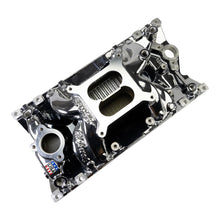 Load image into Gallery viewer, Edelbrock 7516-CP Edelbrock RPM Air-Gap Manifold for Small-Block Chevy Vortec, Chrome Plasma