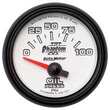 Load image into Gallery viewer, AutoMeter 7527 GAUGE, OIL PRESSURE, 2 1/16", 100PSI, ELECTRIC, PHANTOM II