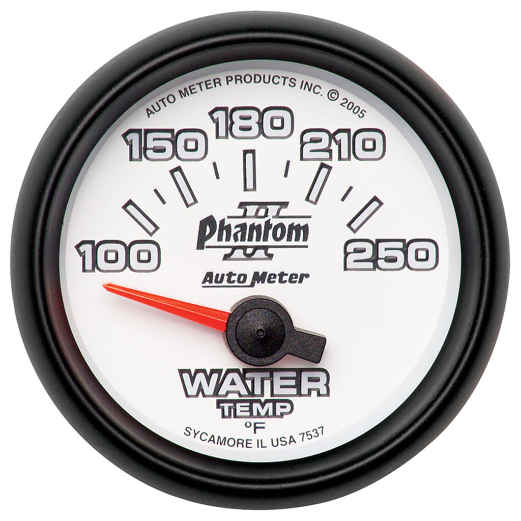 AutoMeter 7537 GAUGE, WATER TEMP, 2 1/16", 100-250?F, ELECTRIC, PHANTOM II