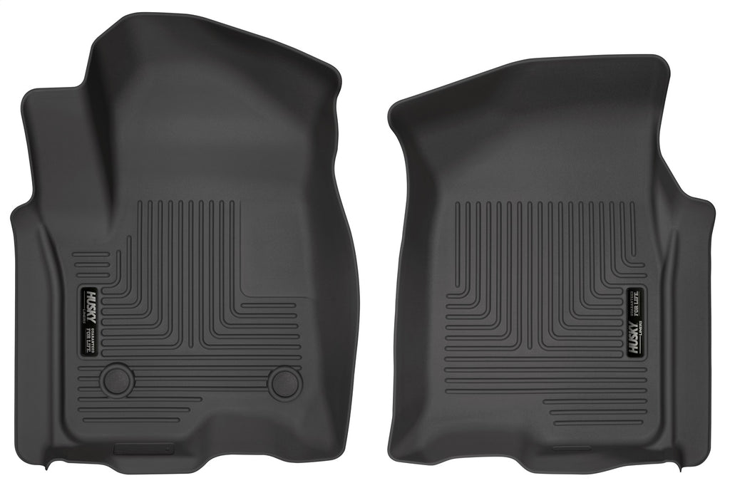 Husky Liners 13211 Weatherbeater-Front Floor Liners for Select Chevrolet Silverado 1500, Chevrolet Silverado LTD, Chevrolet Silverado HD, Chevrolet Silverado HD, GMC Sierra 1500, GMC Sierra Limited, GMC Sierra HD, GMC Sierra HD