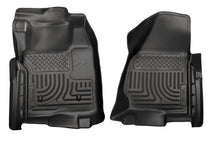 Load image into Gallery viewer, Husky Liners 18711 Weatherbeater-Front Floor Liners for Select Ford F-250 Super Duty, Ford F-350 Super Duty