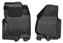 Load image into Gallery viewer, Husky Liners 18731 Weatherbeater-Front Floor Liners for Select Ford F-250 Super Duty, Ford F-350 Super Duty, Ford F-450 Super Duty