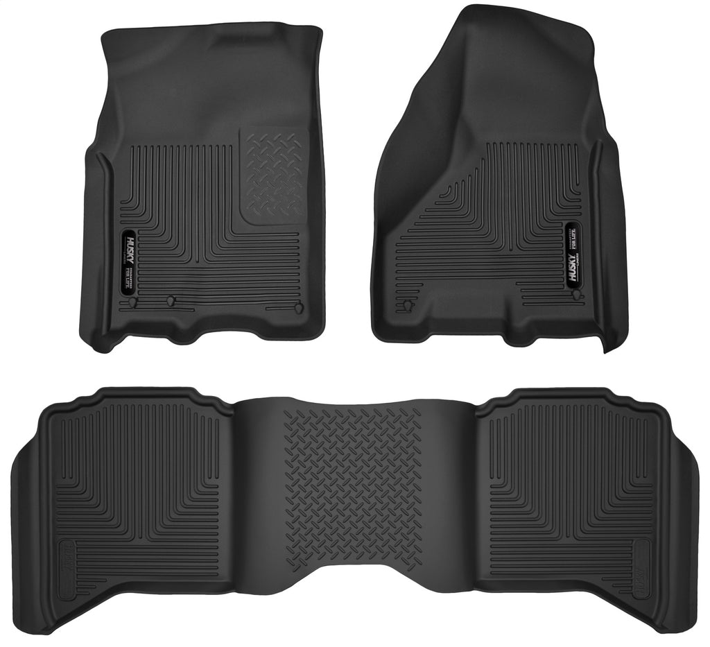 Husky Liners 53608 X-act Contour-Front/2nd Seat Floor Liners for Select Dodge Ram 1500, Dodge Ram 2500, Dodge Ram 3500, Ram 1500, Ram Classic, Ram 2500, Ram