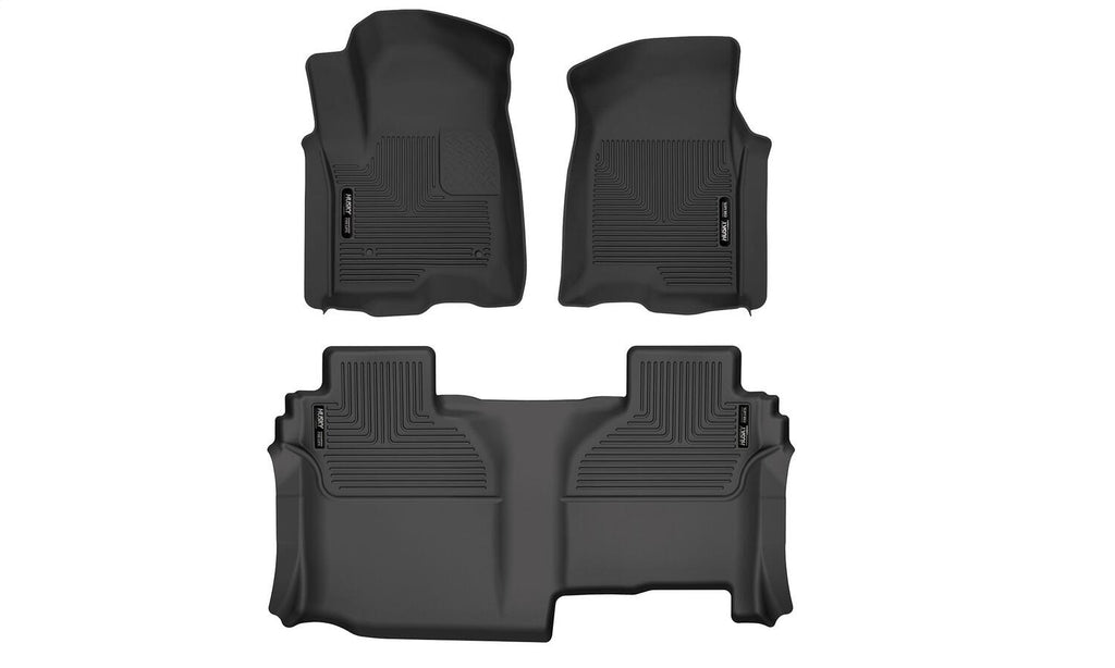 Husky Liners 53648 X-act Contour-Front/2nd Seat Floor Liners for Select Chevrolet Silverado 1500, Chevrolet Silverado LTD, Chevrolet Silverado HD, Chevrolet Silverado HD, GMC Sierra 1500, GMC Sierra Limited, GMC Sierra HD, GMC Sierra HD