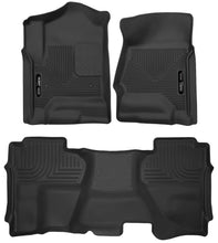 Load image into Gallery viewer, Husky Liners 53918 X-act Contour-Front/2nd Seat Floor Liners for Select Chevrolet Silverado 1500, Chevrolet Silverado LD, Chevrolet Silverado HD, Chevrolet Silverado HD, GMC Sierra 1500, GMC Sierra Limited, GMC Sierra HD, GMC Sierra HD