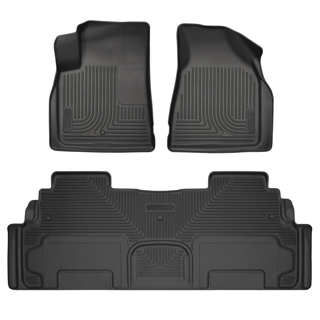 Husky Liners 93451 Weatherbeater-Front/2nd Seat Floor Liners for Select Buick Enclave, Chevrolet Traverse, GMC Acadia Limited, Saturn Outlook