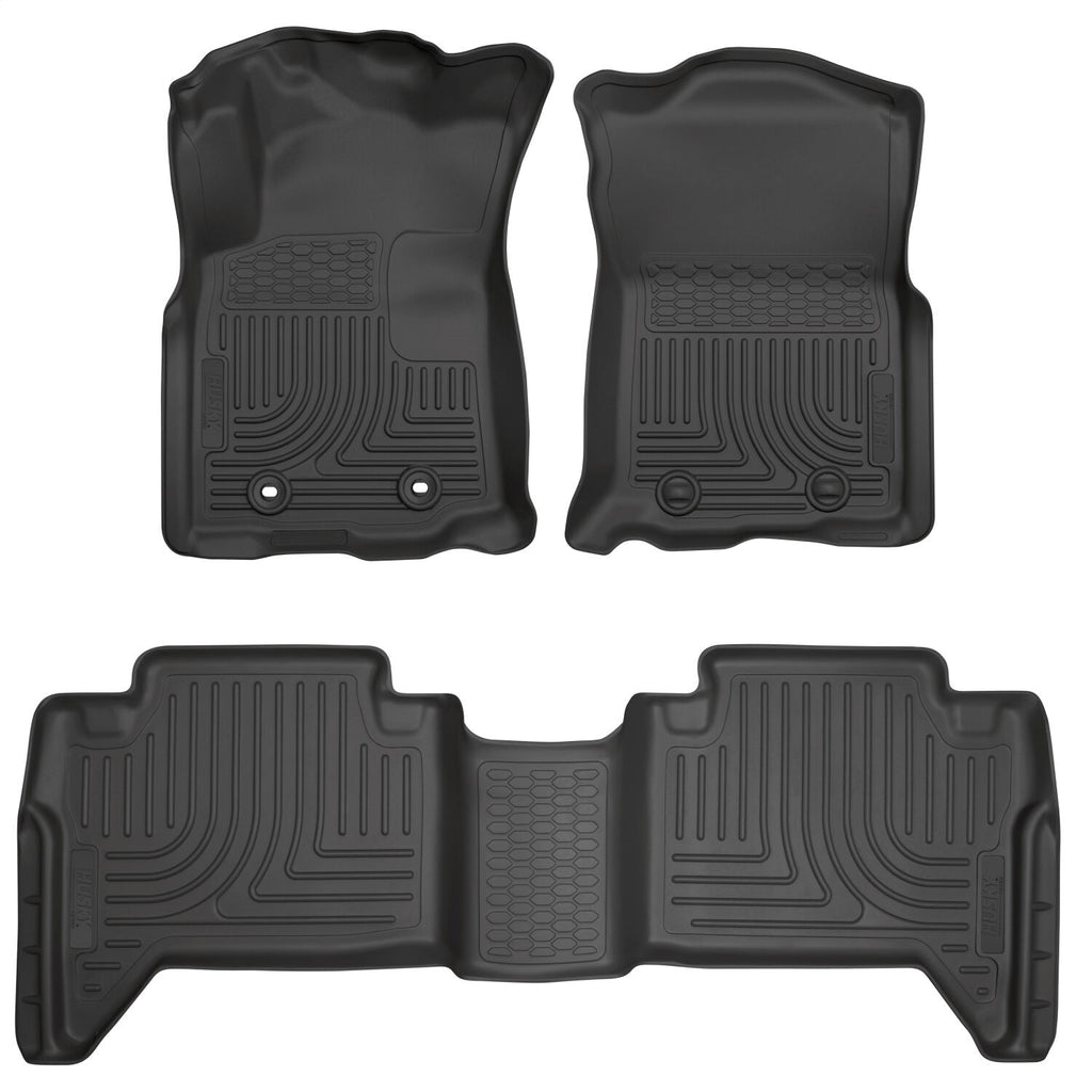 Husky Liners 93881 Weatherbeater-Front/2nd Seat Floor Liners for Select Chevrolet Silverado 1500, Chevrolet Silverado HD, GMC Sierra 1500, GMC Sierra HD