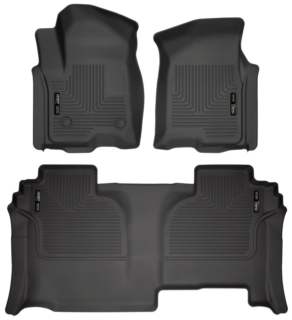 Husky Liners 94031 Weatherbeater-Front/2nd Seat Floor Liners for Select Chevrolet Silverado 1500, Chevrolet Silverado LTD, Chevrolet Silverado HD, Chevrolet Silverado HD, GMC Sierra 1500, GMC Sierra Limited, GMC Sierra HD, GMC Sierra HD