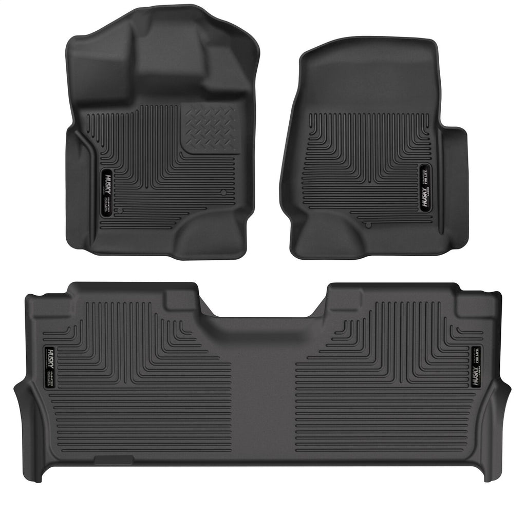 Husky Liners 94061 Weatherbeater-Front/2nd Seat Floor Liners for Select Ford F-250 Super Duty, Ford F-350 Super Duty, Ford F-450 Super Duty