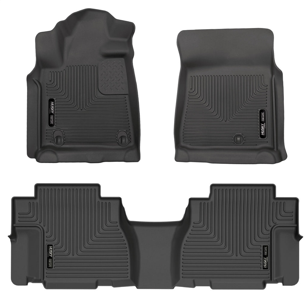 Husky Liners 95131 Weatherbeater-Front/2nd Seat Floor Liners (Footwell Coverage) for Select Toyota Sequoia